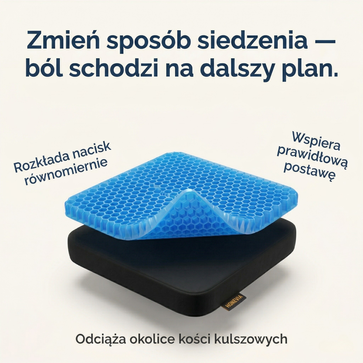 Poduszka żelowa Honevia z technologią AirHex™