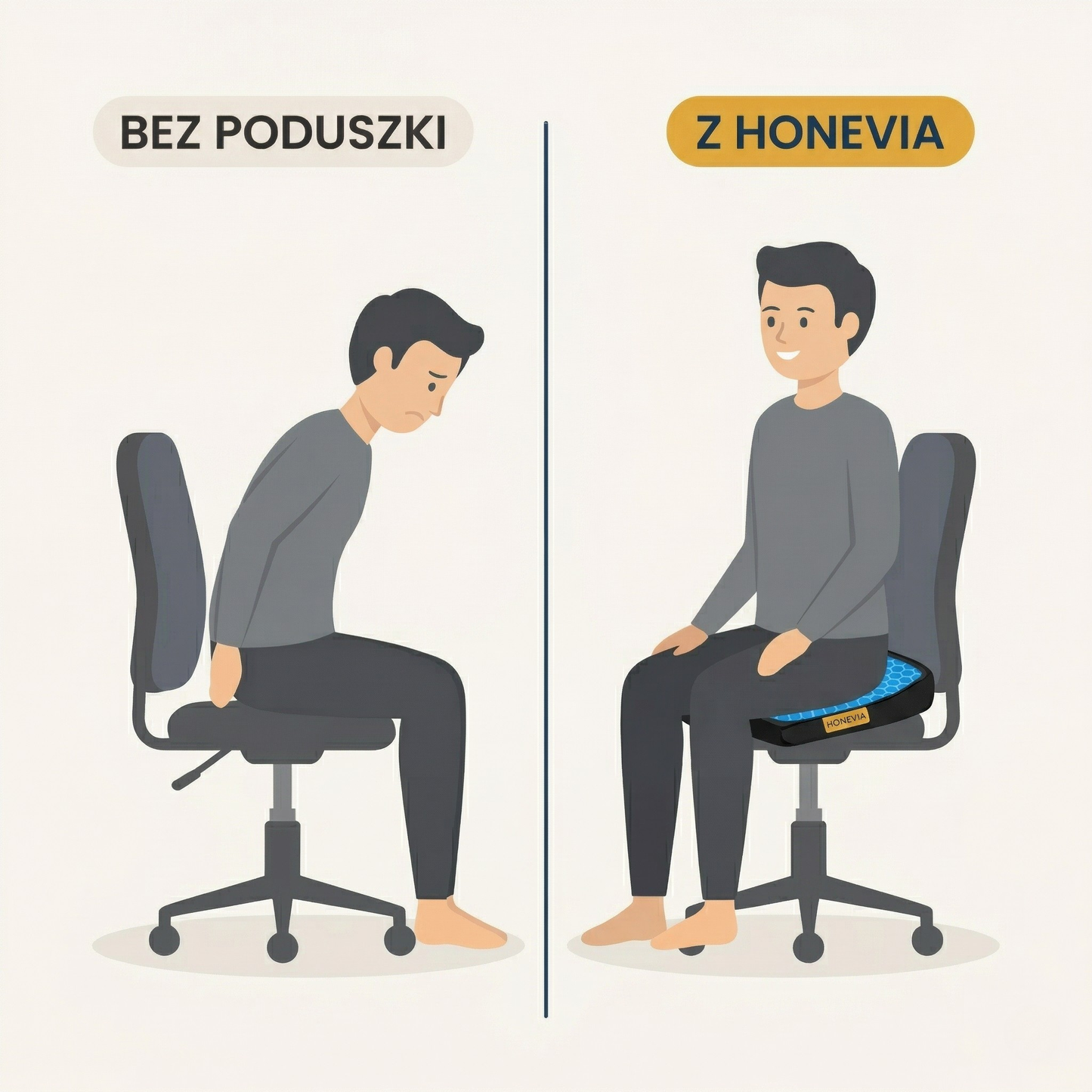 Poduszka żelowa Honevia z technologią AirHex™
