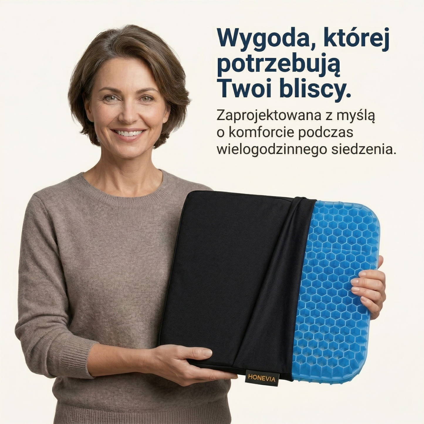 Poduszka żelowa Honevia z technologią AirHex™